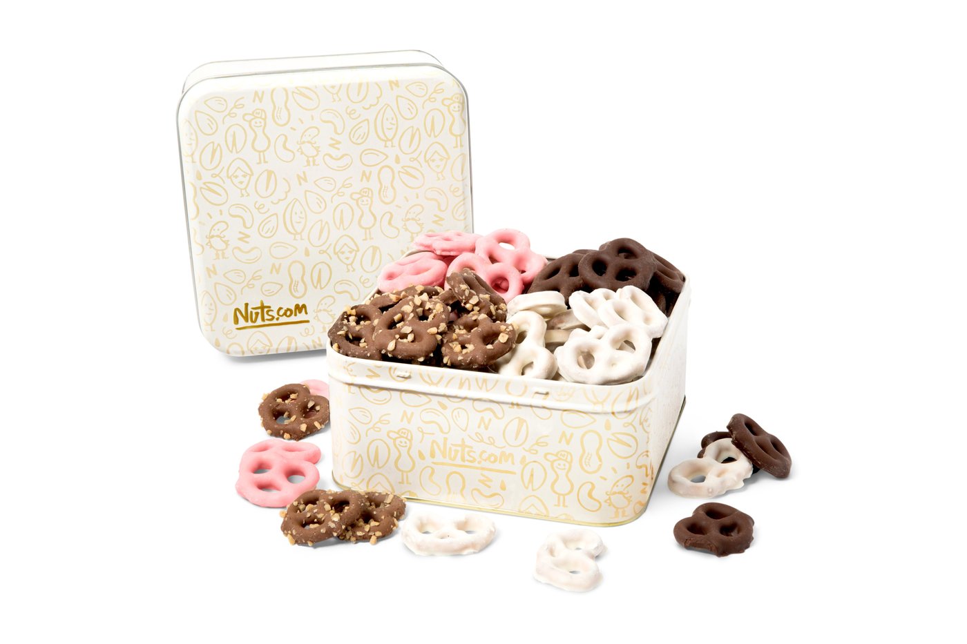 Chocolate Covered Pretzel Collection — Gift Tins — Nuts.com